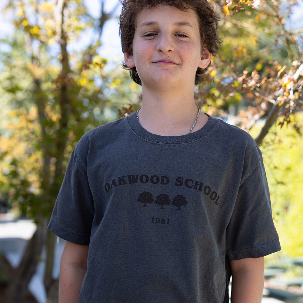 Washed Charcoal Three Trees Tee