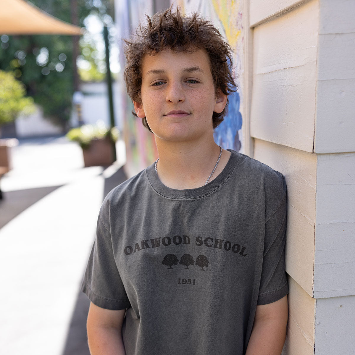 Washed Charcoal Three Trees Tee