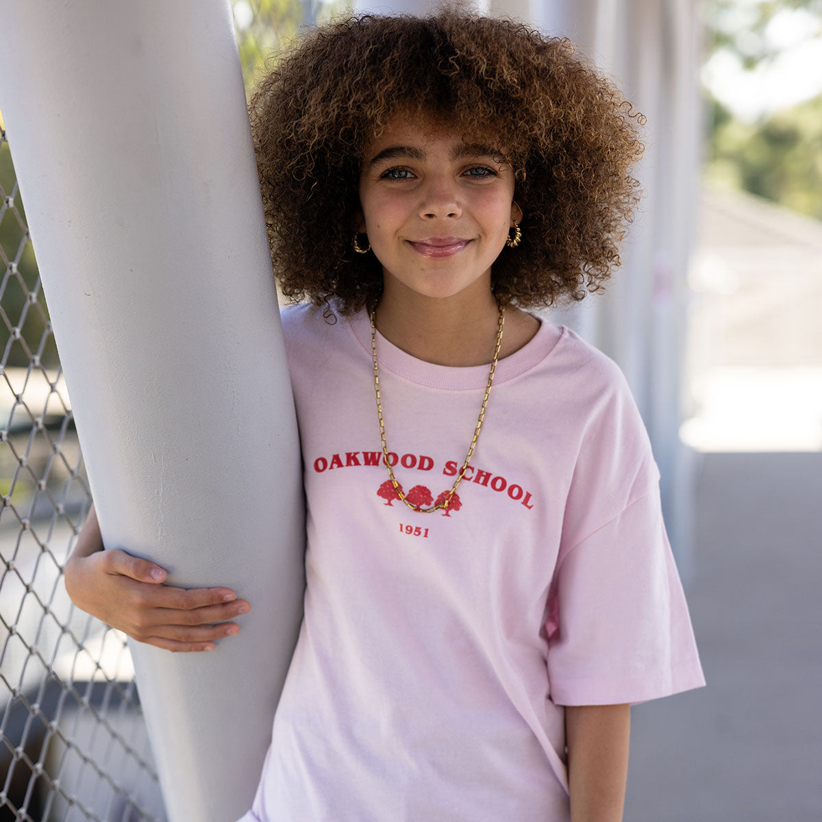 Soft Pink Three Trees Youth Tee