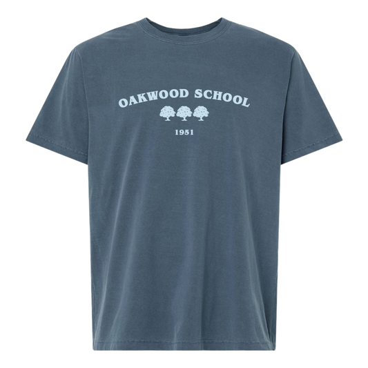 Washed Denim Three Trees Tee